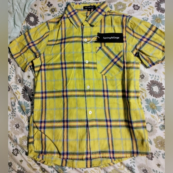 New Boys Medium Button Down Shirt - Picture 1 of 3